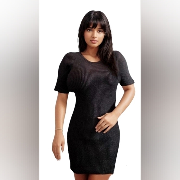 Michael Stars Dresses & Skirts - Michael Stars Mae Scoop Brown Fitted Glimmer Dress